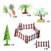 Juguete infantil simulación micro paisaje planta árbol frutal modelo paisaje árbol escena árbol arena mesa decoración animal modelo