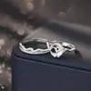 Anéis de Casal Originais S999 Prata Pura Luxo Leve Nascer da Lua Onda do Oceano Lua com um Toque de Alto Padrão e Elegante, Disponíveis para Dropshipping