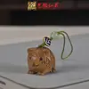 Sândalo Dourado Precioso Doze Signos do Zodíaco Corrente para Celular Pingente de Bolsa Chaveiro Anel Lembrança Lembrança