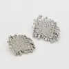 Botão de Metal Tecido Imitação Irregular Top para Casaco de Terno Botão Decorativo Botão de Casaco de Suéter Acessórios de Corda para Cabeça de Botão