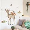 M16574 Pegatina de Pared Animales Mariposa Ciervo Ardilla Pintados a Mano Creativos Decoración de Fondo para Sala de Estar Dormitorio Hogar Pegatina de Pared Autoadhesiva