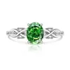 Anel de Pedra Preciosa Colorida Corte Flor de Gelo Ovo de Pombo para Mulheres, Venda Quente no TikTok, Anel de Diamante de Carbono Alto Super Brilhante para Transmissão ao Vivo e Dropshipping
