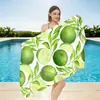 Toalla de Playa Impresa Ultra Fina de Moda, Toalla de Baño de Secado Rápido Resistente a la Arena Amigable con la Piel, Chal Grande Multiusos para Piscina