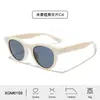 Gafas de sol cuadradas-redondas transfronterizas europeas y americanas con lente de PC, unisex, estilo minimalista, versátiles para ir al trabajo y viajar, al por mayor