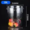 Contenedor Redondo de Almacenamiento Comercial, Transparente para Alimentos y Granos con Tapa, Contenedor para Arroz, Contenedor para Cereales, Contenedor para Harina, Personalizable para Gatos