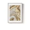 Póster de Impresión Pluma Dorada Pintura Abstracta sobre Lienzo Hoja de Oro Imagen de Arte Moderno Sala de Estar Velero Pintura Decorativa Núcleo