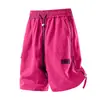 Verão Novo Estilo Shorts de Cinco Pontos Marca da Moda Calças Cargo Casuais Convertíveis 2025 Preto Crepúsculo Rosa Pitaya