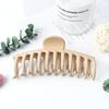 Presilha de Quilha Cor Creme Transfronteiriça para Mulheres Moda Simples Placa de Banho Pegador de Cabelo Pinça de Tubarão Grande Fosca Acessório de Cabeça