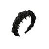 Diadema de lunares plisada con dientes estilo coreano, diadema de tela vintage, accesorio para el cabello antideslizante para mujer para arreglar el cabello suelto, en stock