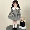 Vestido suéter para niña, nueva colección otoño/invierno 2026, elegante conjunto infantil para las celebraciones del Año Nuevo Chino, vestido para el primer cumpleaños de bebé, vestido de princesa