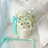 Moderna Piel Esmerilada Tacto Suave Cubo Abrazo Cubo de Flores Materiales para Ramo Tubo de Flor Blanca Arreglo Floral Wholesale Caja de Regalo Floral