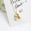 Nueva Cadena de Clavícula de Moda Coreana Joyería con Colgante de Pedrería para Mujer, Collar de Perla de Agua Dulce Personalizado con Forma de Cacahuete