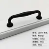 Manija de Tirador Pequeña Negra Estilo Americano Manija de Puerta de Armario de Aleación de Aluminio Minimalista Moderna Manija de Tirador de Agujero Único para Cajón de Gabinete Mediterráneo