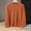 Suéter de cachemira para bebé, cuello alto medio para hombre, color liso, casual de negocios, manga larga, cuello medio, camiseta interior de punto de lana