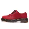 Zapatos de Cuero de Primera Capa 1461 de Caña Baja para Mujer, Cuero Genuino, Verde Crazy Horse, Talla Grande Botines Cortos, Punta Redonda, Unisex, Zapatos Casuales de Trabajo