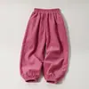 Suéter redondo de manga comprida cor de rosa para crianças, jaqueta estilo uniforme de beisebol solta para meninas, calça de moletom infantil infantil