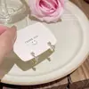 Brinco estilo coreano feminino moda simples temperamento anel de strass e diamante curto brinco joia produtos genuínos Nobre