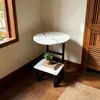 Mesa Lateral Ajustável, Mesa Lateral de Sofá, Mesa de Chá Móvel Doméstica para Sala de Estar, Suporte de Mesa de Café, Mesa de Cabeceira Rotativa para Quarto de Dormitório