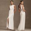 Vestido de Madrinha de Cetim de Alta Qualidade, Vestido de Noite de Luxo Acessível de Nicho, Vestido com Fenda de Um Ombro com Alça Fina para Emagrecer