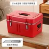 Caja térmica puesto callejero comercial cafetería comida rápida platos caliente y frío doble uso cubo térmico compartimentado gran capacidad camping comida grande
