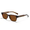 Óculos de Sol com Protetor Solar High-End Fashion Customizados para Homens e Mulheres 8647 Armação Quadrada Retro Pinos de Placa de Imitação Óculos de Sol Polarizados