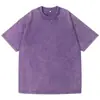 Camiseta Vintage de Manga Corta Pesada 100% Algodón 230g con Logo Personalizado, Unisex, Hombro Caído, Corte Holgado, Lavado Retro