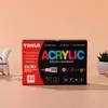 Marcador de pintura acrílica líquida directo bestseller transfronterizo con punta suave, diseño sin presión, para arte DIY de estudiante y pintura profesional