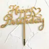 Nuevo Amor Hecho a Mano feliz cumpleaños feliz cumpleaños Tarjeta de Pastel Acrílica Decoración de Pastel para Fiesta