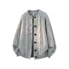 Suéter tipo Henley de estilo americano, nueva colección primavera/otoño, moderno y elegante, con un tacto de alta gama, prenda de punto casual y versátil para hombres y mujeres