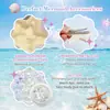 Clip para el Cabello Decoración de Estrella de Mar Sirena Fiesta en la Playa Brillo Facial Brillante Decoración de Fiesta Oceánica Vacacional