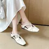 Sandalias casuales de cuña tejidas para mujer, estilo francés, sin cordones, con punta cuadrada y diseño hueco, para ir al trabajo y uso diario