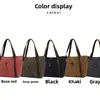 Bolso de Mano para Mujer de Lona Encerada Estilo Casual Transfronterizo Bolso Tote Bolso de Hombro Cruzado Bolso de Compras Bolsa de Almacenamiento