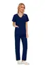 Conjunto de Uniforme Médico para Mujer - Top de Cuello en V y Pantalones de Pierna Recta, Uniforme de Trabajo Unisex, Uniforme Quirúrgico Ajustado, Pijama de Hospital, Varios Colores
