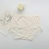 Saia Xiaolan A002 Roupa Íntima de Modal Feminina Sem Costura Respirável Cintura Média Meninas Renda Ultrafina Calcinha Lisa
