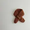 Bufandas de Otoño e Invierno 2025 Estilo Coreano INS Color Sólido Cálido Tejido Calentador de Cuello para Niños Niñas Bebé Venta al por Mayor