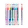 Bolígrafo Marcador de Color Apilado de Doble Punta Ins Marcador de Puntos Clave para Estudiantes Set de Bolígrafos Marcadores Impermeables que No Corren para Journaling