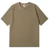 Nova Camiseta Sorona de Manga Curta 260g, T-shirt de Cor Sólida Antibacteriana de Manga Curta para o Verão, Gola Redonda Solta de Seda Ice