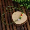 Contas de jade de mão com cordões penduráveis, pontas de cordão em fatia de jade, nó chinês DIY, sachês em estoque, ornamentos de jade e cordões decorativos para pendurar
