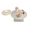 Mesa de centro retro estilo francés color crema para espacios pequeños, redonda de acrílico moderna para sala de estar, combinación simple, nuevo modelo de moda