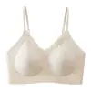 Lencería de encaje para mujeres con poco busto, sin varillas, soporte suave, anti-caída, dulce estampado floral, push-up, fina, hermoso sujetador de espalda