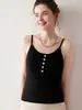 Nuevo Suéter de Cachemira Pura para Mujer Otoño e Invierno Cuello Redondo Corte Ajustado Se Puede Usar por Fuera Camisola Top sin Mangas Suéter Tejido Base