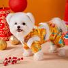 Nubes auspiciosas de otoño e invierno dragón dorado perro año nuevo abrigo acolchado de algodón de cuatro patas traje Tang gato cálido acolchado mascota año nuevo ropa para perro