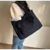 Estilo Coreano Gran Capacidad Estilo Perezoso Casual Versátil Bolso de Hombro Tote Bolso de Axila Portátil Versátil Simple para Viajar Bolso de Compras