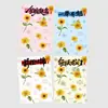 Nuevo Papel de Regalo Floral de Moda para la Temporada de Graduación para Ramilletes de Graduación Universitaria, Celebrando Calificaciones Altas y Ganar el Primer Lugar, Papel de Regalo de Girasol