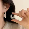 Moda Europea y Americana Exagerados Pendientes de Línea Corazón de Melocotón Elegantes Suaves Simples Atmosféricos Hebilla de Oreja Joyería de Lujo Ligero Pendientes de Gama Alta para Mujeres