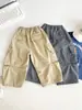 Valle del Viento 2026 Otoño Nuevo Estilo Japonés Único Pantalones Cargo de Retazos para Niños Pantalones Rectos de Pierna Ancha Elegantes para Niños