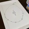 Diseño de nicho no se decolora collar de acero de titanio joyería para mujer lujo ligero alta gama moda temperamento Joker cadena para clavícula venta al por mayor