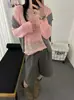 Suéter de punto de seda y cachemira con cuello en V y diseño calado para mujer, nuevo de otoño, de manga larga, corte holgado, versátil, suave y fino