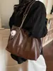Bolso Retro de Piel Suave de Gran Capacidad para Mujer 2026 Nuevo de Moda Tendencia Bolso Tote para Viajes Cotidianos Bolso de Hombro para Estudiante Universitario