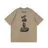 Camiseta Pesada Jie Zhan para Hombre con Estampado de Montaña Nueva Colección Primavera/Verano 2026 Fresca al Tacto, Absorbe el Sudor, Moderna, Manga Corta